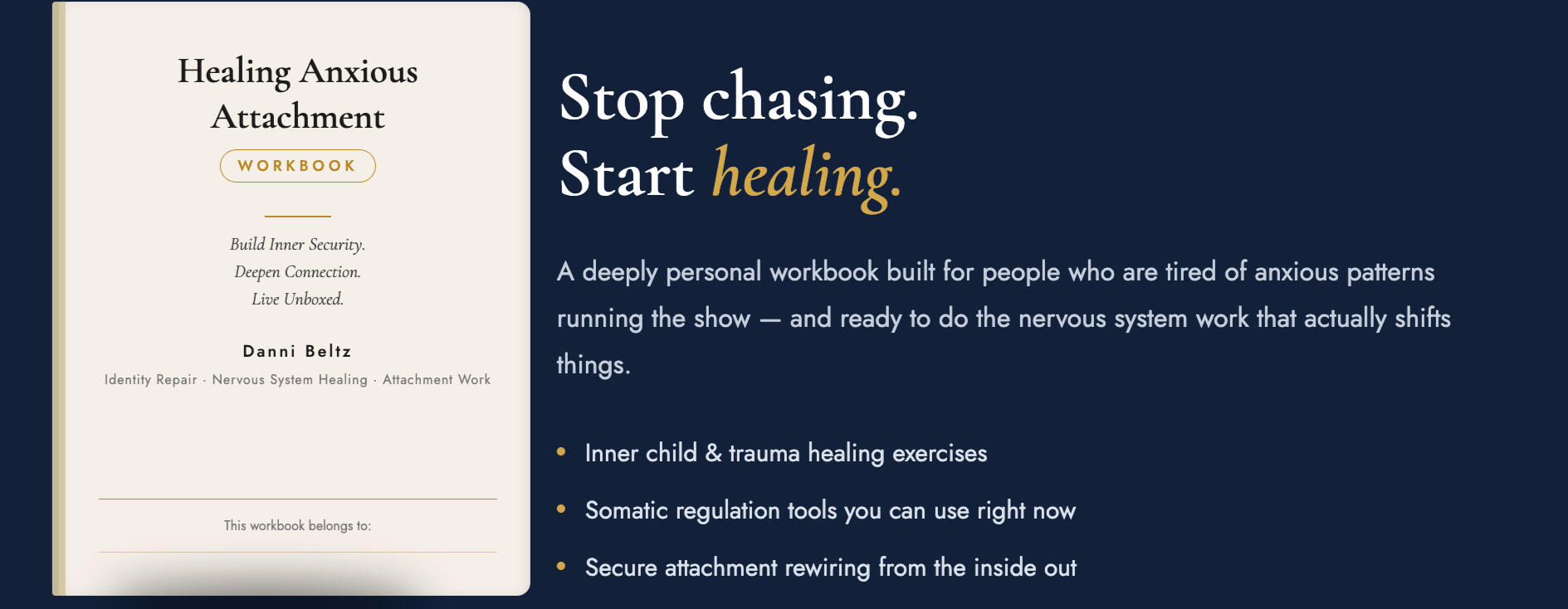 Healing Anxious Attachment Workbook | Self-Guided Journal for Secure Relationships | Inner Child, Trauma & Emotional Healing PDF